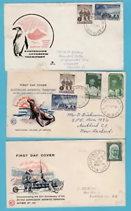 AUSTRALIAN ANTARCTIC TERRITORY cover + 2 FDC's 1959-61 - Picture 1 of 2