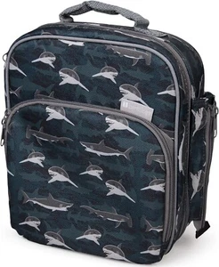 Insulated Lunch Box Tote Bag Snack Pocket & Water Bottle Holder Lunchbox Tote - Picture 1 of 6