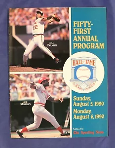 1990 Hall of Fame 51st Annual Program August 5 Joe Morgan Jim Palmer 23 pgs - Picture 1 of 2