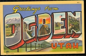 Greetings From Ogden Utah Postcard - Imagen 1 de 2
