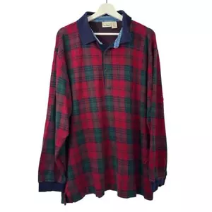 L.L Bean Herren Flanell Baumwolle kariert Langarm Hemd Gr. L - Bild 1 von 4