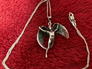 Sterling silver Joyous Angel 18” pendant naked man male custom made Arch angel - Picture 1 of 5