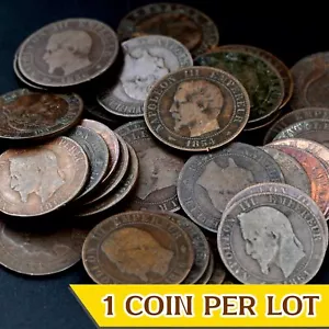 1853-1865 French 5 Centimes Coin (km777.1) - Medium Grade, Coin from France! - Picture 1 of 1