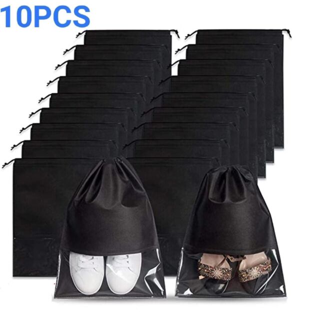 MISSLO Bolsas impermeables para zapatos de viaje, paquete de 4, bolsa de  almacenamiento de zapatos XXL, bolsa transparente para zapatos, bolsa
