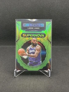 2021-22 Obsidian LeBron James Supernova Electric Etch Green Flood SP #6 - Picture 1 of 2