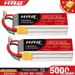 2Stück 18,5V 5s 5000mAh XT90 Lipo Akku für RC Hubschrauber Flugzeug Auto LKW UAV - Bild 1 von 7