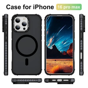 For iPhone 16 15 Pro Max 14 13 12 Magnetic Non-Slip Rugged Case+Cam Bracket - Picture 1 of 20