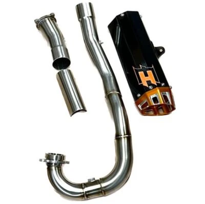 Empire Industries Black Orange Full Exhaust System Pipe KTM 690 SMC R - Image 1 of 3