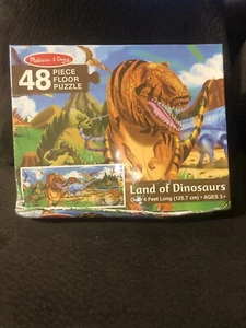 Melissa And Doug Land Of Dinosaurs Floor Puzzle (48 Pcs 4 Feet Long) - Picture 1 of 10