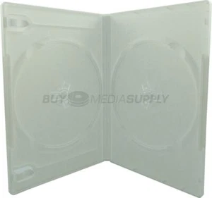14mm Standard White Double 2 Discs DVD Case Lot - Afbeelding 1 van 5
