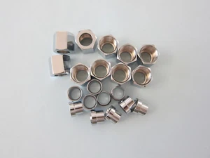 Lowrider Hydraulics #8 (1/2") Tuercas y Manguitos para Línea Dura, Cromo, 10 Juegos  - Imagen 1 de 7