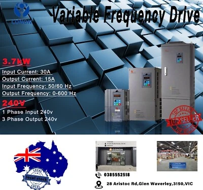 3.7kw/5 HP 15A 240V AC  single phase variable frequency drive inverter VSD VFD - image 1 of 4