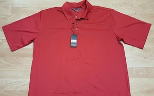 NEW Pebble Beach Men's DryBlend Moisture Wicking Polo Shirt L RED - Picture 1 of 3