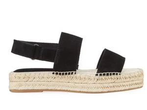 Splendid Aubrey Flatform Espadrille Platform Sandal Size 10 New Leather Jute - Picture 1 of 10