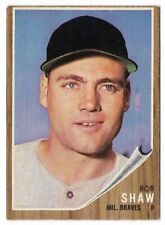 BOB SHAW 1962 Topps #109 Milwaukee Braves SALE GOES TO GOOD CAUSE 🔥⚾🔥