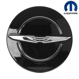 OEM MOPAR 2013-2023 Chrysler 200 & 300 CHROME & BLACK WHEEL CENTER CAP NEW - Picture 1 of 5