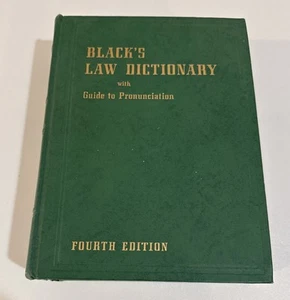 Black’s Law Dictionary Fourth Edition With Guide To Pronunciation, 1957 - Picture 1 of 6