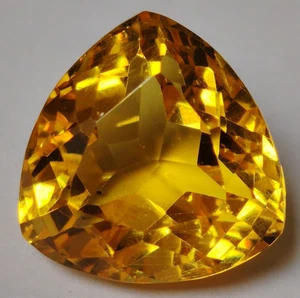 Großer gelber Citrin 83,35 ct. Trillion Cut AAA+++ lose Edelsteine Geschenk für Frauen - Bild 1 von 6