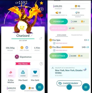 Charizard Gigantamax mit BG | registriert | Tr-de Go✨ - Bild 1 von 2