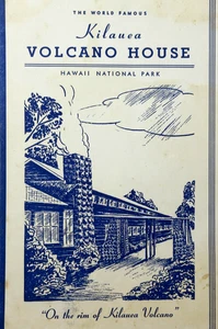 Menú restaurante vintage Volcano House Kilauea Hawaii National Park cena 1948 - Imagen 1 de 6