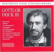 Dokumente einer Sängerkarriere - Gottlob Frick III  v... | CD | Zustand sehr gut - Bild 1 von 2
