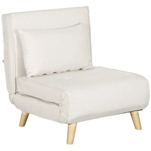 HOMCOM Chair Bed w/ Adjustable Backrest, 2-in-1 Multi-Functional Sofa Bed - Picture 1 of 11