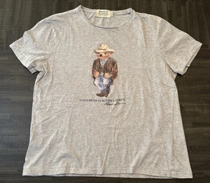 Polo Ralph Lauren Denim & Supply Western Polo Bear Heather Gray Damen Large - Bild 1 von 15