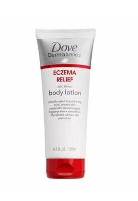 Dove DermaSeries, Eczema Relief Soothing Body Lotion, 6.8 oz Tube New Free Ship - Image 1 of 3