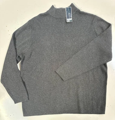 Karen Scott Sweater Womens Gray Ribbed Neck Pullover Long Sleeve Size 3X - Image 1 of 4