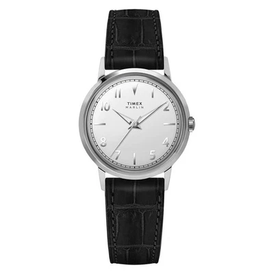 Timex Marlin Classic Quartz Vintage Stainless Steel Leather 34mm Watch TW2Y37600 - image 1 of 4