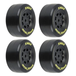Pro-Line 1/12 Goodyear Eagle Truck/Retro Tire F/R MTD Black Wheels (4) : NASCAR - Picture 1 of 6