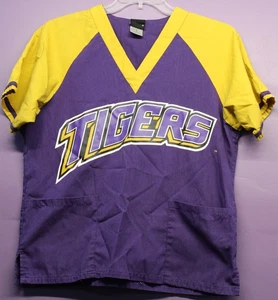 Scrub Dudz Pullover LSU Tigers Scrubs Size Small - Picture 1 of 10
