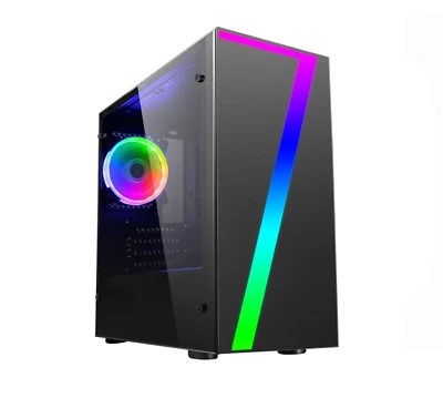 FCS Gaming PC Computer 16GB RAM Core i5 256GB SSD+1TB HDD 4GB GTX1050 Win11 WiFi - Image 1 of 4