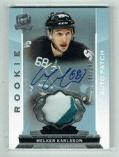 14-15 UD Upper Deck The Cup  Melker Karlsson  /249  Rookie  Patch  Auto