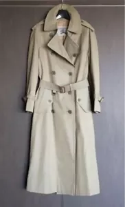Gabardina Burberry Mujer EE. UU. Talla M Beige Brillante Cuadros Nova Cinturón De Colección USADA - Imagen 1 de 10