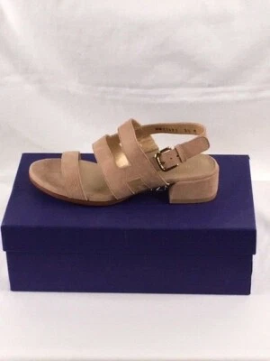 Women's NIB $385 Stuart Weitzman Barrio Slingback Sandals Cassue Size 5.5M - Image 1 of 4