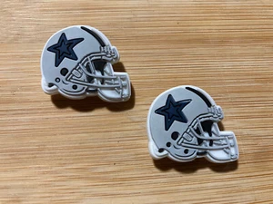 Casco de fútbol americano de los Dallas Cowboys de la NFL para zapatos de cocodrilo dijes Jibbitz - 2 piezas - Imagen 1 de 1