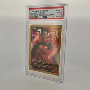 PSA9 /50 - Charles Leclerc #SDCL - Speed Demons - Gold - 2022 Topps Chrome F1 - Picture 1 of 4