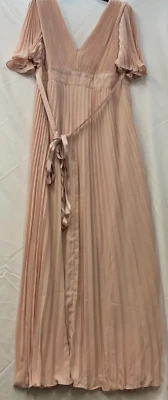 Maxi Vestido Para Mujer Talla 10 Rosa Maternidad Dama de honor Manga Acampanada Satén ASOS Foto 1 de 4
