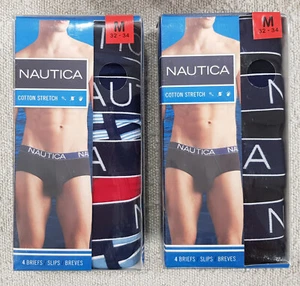 Paquete de 4 calzoncillos de cadera elásticos de algodón Nautica para hombre negros/multicolores XL - Imagen 1 de 8