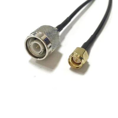 SMA male plug to TNC male plug pigtail cable RG174 100cm for wireless router - Image 1 of 4