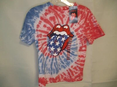 Bravado Cotton Blend "ROLLING STONES"  Tie Dye Logo Boys MEDIUM (8) T-Shirt  NEW - Image 1 of 3
