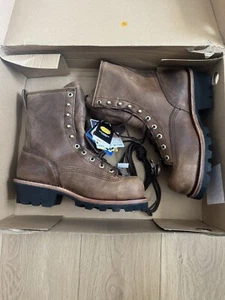 Chippewa Men's Paladin Waterproof Steel Toe Brown Logger Boots 73101 Size 10M - Picture 1 of 21
