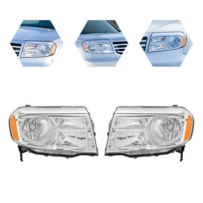 Left+Right Headlight Pair Halogen Headlight Assembly For 2012-2015 Honda Pilot Foto 1 de 4