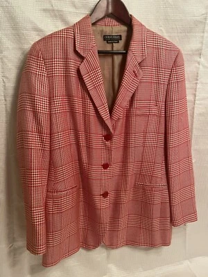Chaqueta blazer de tres botones roja/a cuadros W Giorgio Armani A MILANO BORONNUOVO 21 de colección Foto 1 de 4