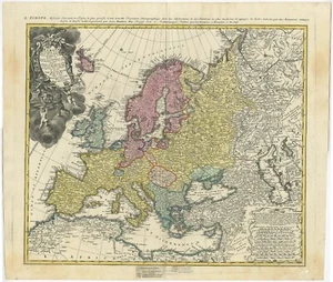 Mapa antiguo de Europa de Haas (c.1750) - Imagen 1 de 1