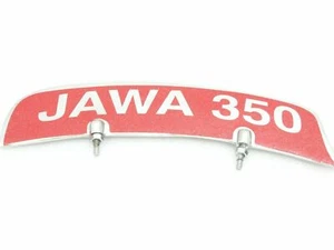 Front Mudguard Jawa 350 Chrome/Red Number Plate - Picture 1 of 3