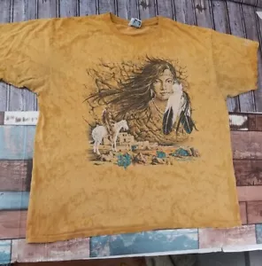 Senf Native American Azteken grafisches T-Shirt Federn Branson RagTops XL - Bild 1 von 9