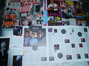 LEVEL 42 25 TEILE/PARTS newspaper cuttings CLIPPINGS LOT 0622 - Picture 1 of 2