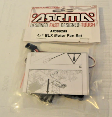 ARRMA 4x4 BLX Motor Fan Set AR390289 RC Car Truck Racing - Image 1 of 4